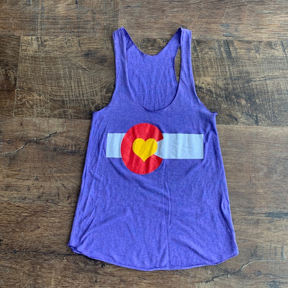 Colorado Love Purple Graphic Tank Top XS